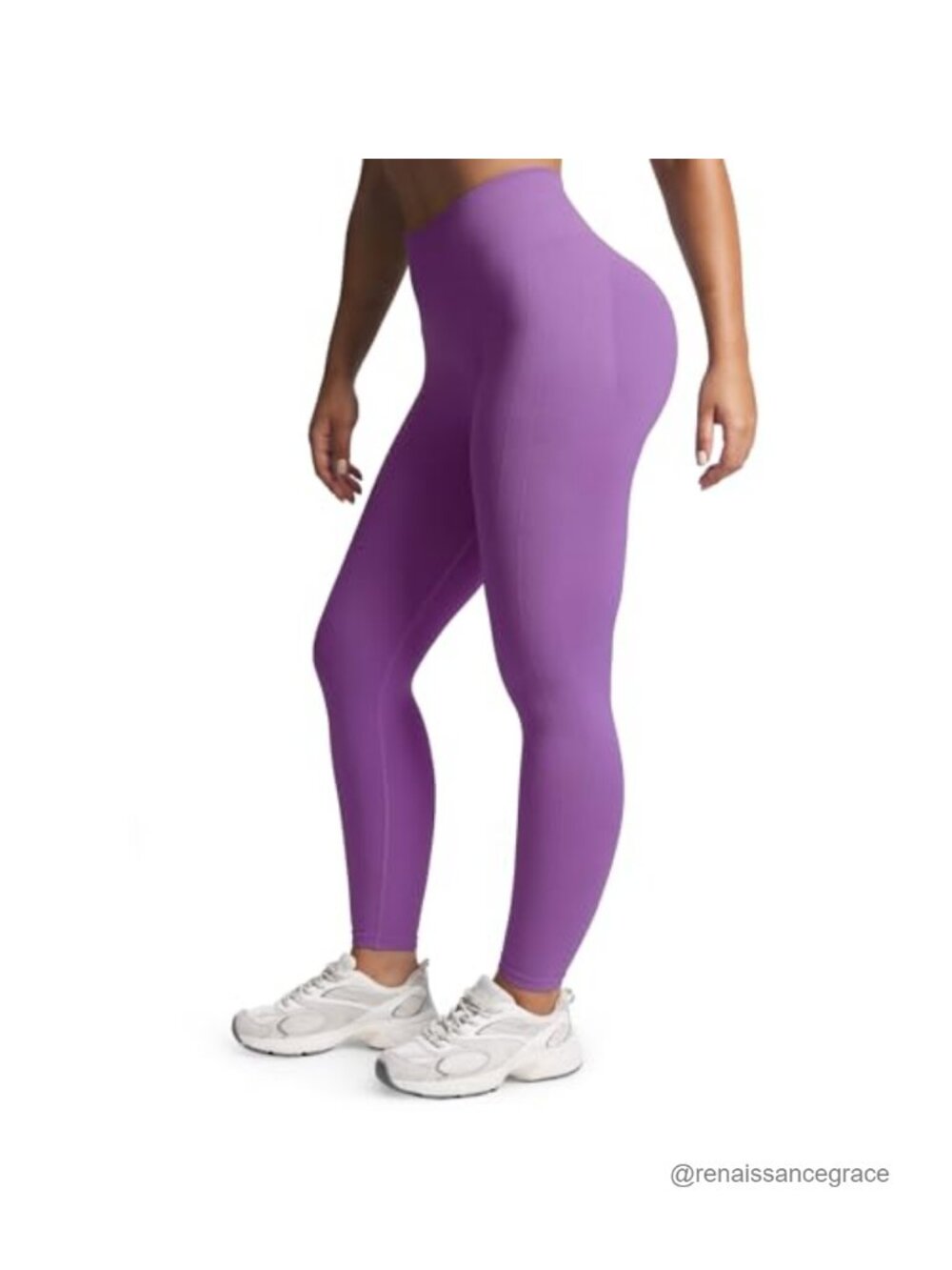 Seamless High Waist Leggings 22" Nylon Spandex Hidden Scrunch